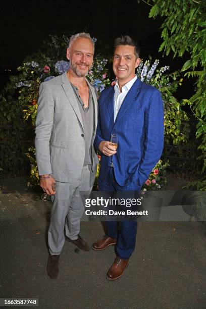 Elliot Cowan and Jonathan Munby attend the ATG Summer Party hosted by Ambassador Theatre Group CEO Mark Cornell In Honour of Sarah Jessica Parker &...