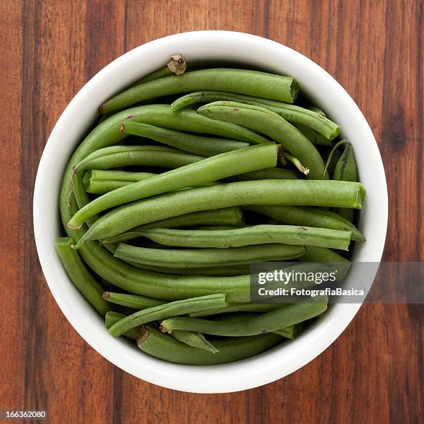 green beans - green bean stockfoto's en -beelden