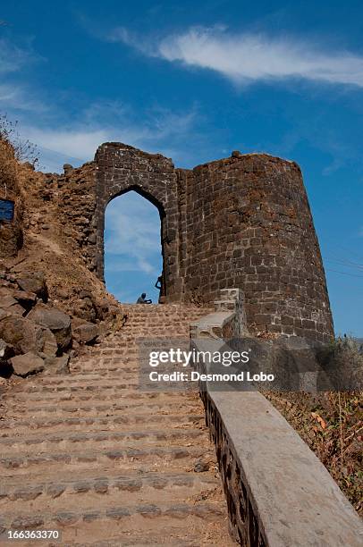 sinhagad fort - poona stockfoto's en -beelden