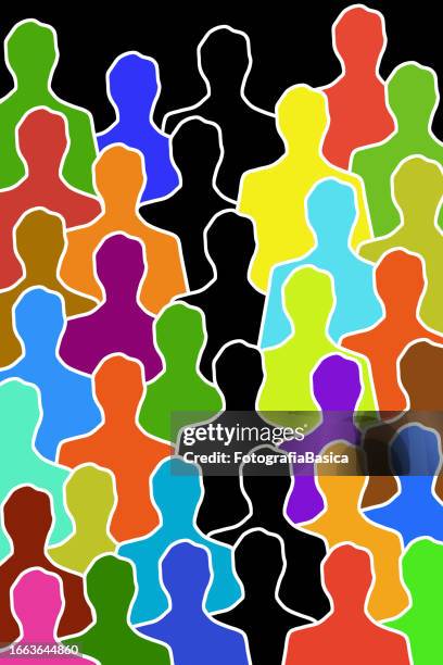 row of black men - same person different poses stock illustrations