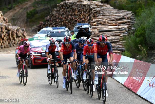 Jonathan Klever Caicedo of Ecuador and Team EF Education-EasyPost, Jesús Herrada of Spain and Team Cofidis, Geraint Thomas of The United Kingdom and...