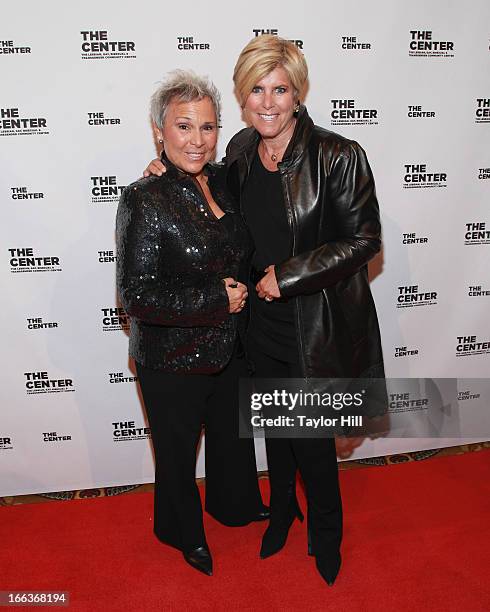 Kathy "K.T." Travis and wife Suze Orman attend the Center Dinner Annual Gala Honoring Edie Winsor at Cipriani, Wall Street on April 11, 2013 in New...
