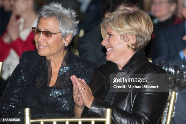 Kathy Travis and tv personality Suze Orman attend The Center Dinner 2013 Gala at Cipriani Wall Street on April 11, 2013 in New York City.