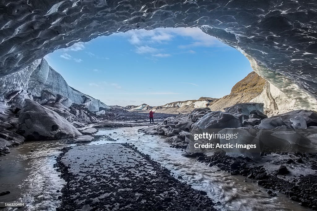 Ice cave, Fallsjokull glacier, Iceland