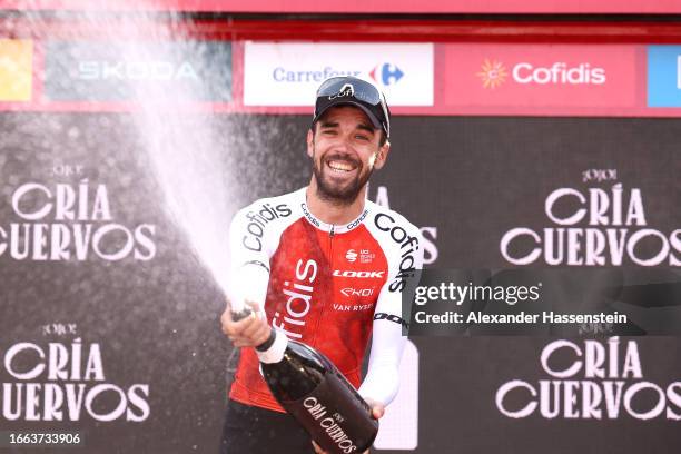 Jesús Herrada of Spain and Team Cofidis celebrates at podium as stage winner during the 78th Tour of Spain 2023, Stage 11 a 163.2km stage from Lerma...