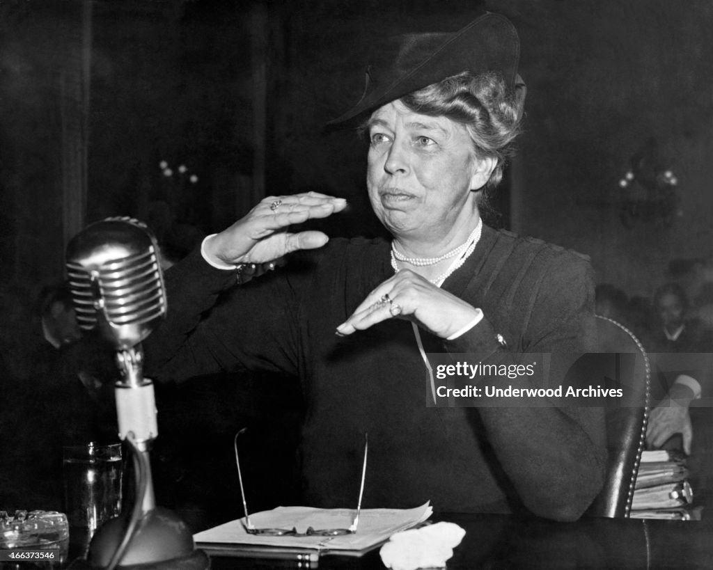 Eleanor Roosevelt At Hearing