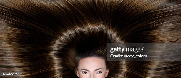 healthy hair - shiny straight hair stock pictures, royalty-free photos & images