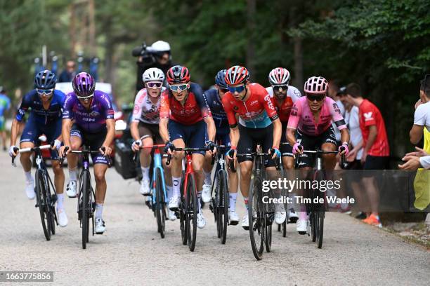 Rudy Molard of France and Team Groupama - FDJ, Pelayo Sanchez Mayo of Spain and Team Burgos-BH, Geraint Thomas of The United Kingdom and Team INEOS...