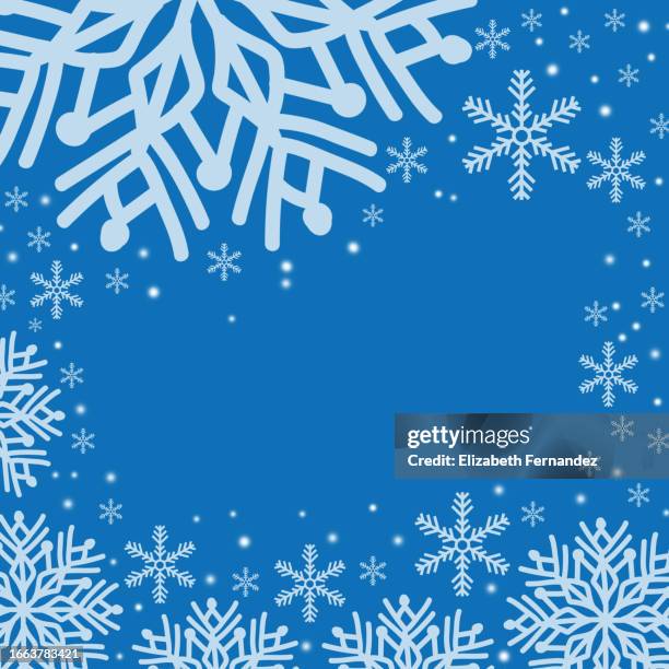 winter snowflake background. place for text. - graphic print fabric stock pictures, royalty-free photos & images