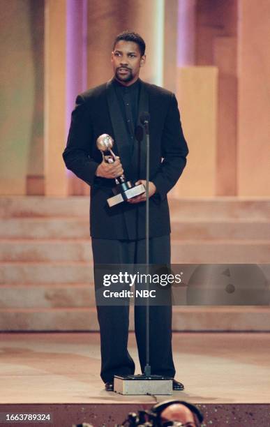 26th NAACP IMAGE AWARDS -- Pictured: Lead Actor in a Motion Picture Denzel Washington, Malcolm X at the 26th NAACP Image Awards held on January 5,...