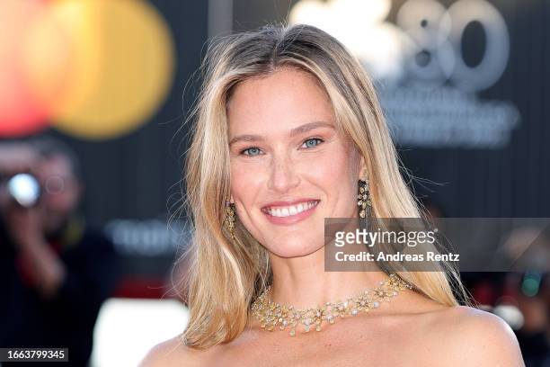 Bar Refaeli attends a red carpet for the movie "Origin" at the 80th Venice International Film Festival on September 06, 2023 in Venice, Italy.