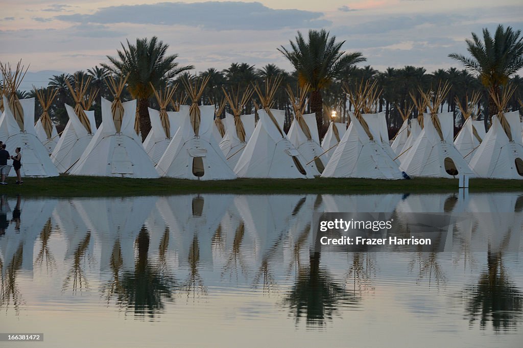 The Empire Polo Field Prepares For The 2013 Coachella Music Festival