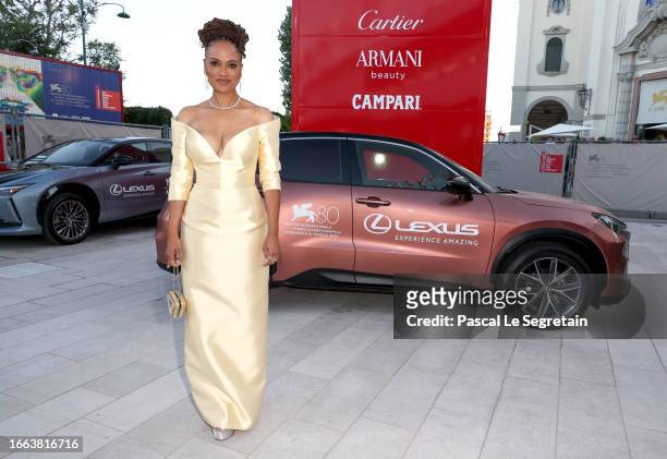 Director Ava DuVernay arrives on the red carpet ahead of the "Origin" screening during the 80th Venice International Film Festival at Palazzo del...