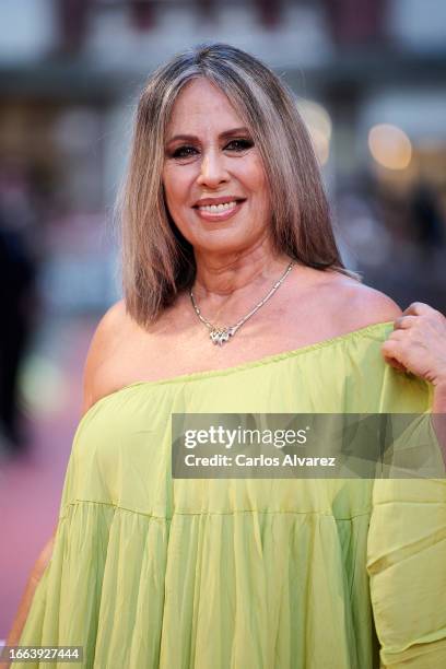 Actress Miriam Díaz Aroca attends the 'Amar Es Para Siempre' premiere at the Principal Theater during the day 3 of FesTVal 2023 Television Festival...