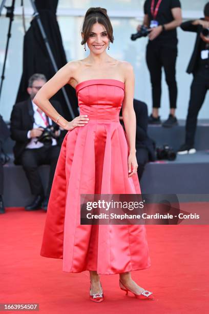 Caterina Murino attends a red carpet for the movie "Origin" at the 80th Venice International Film Festival on September 06, 2023 in Venice, Italy.