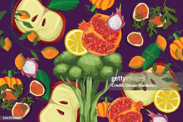 healthy diet - fig tree stock illustrations