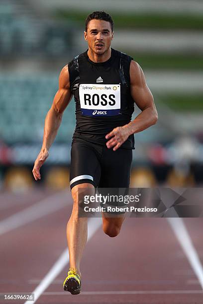 Josh Ross of VIC competes in Men 100m Open Preliminary during day two of the Australian Athletics Championships at Sydney Olympic Park Athletic...