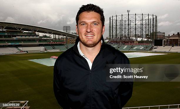 Graeme Smith of Surrey during a Surrey County Cricket Club photocall at The Brit Oval on April 12, 2013 in London, England.