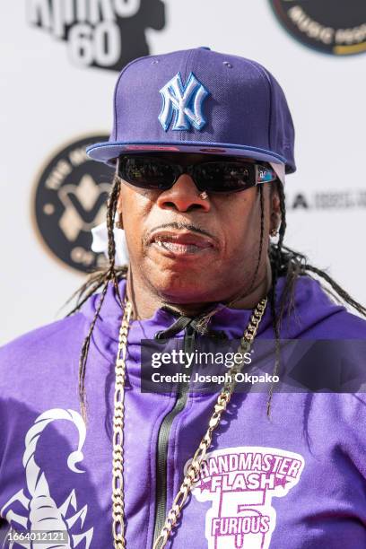 Scorpio of Grandmaster Flash and the Furious Five attends the unveiling of The Music Walk Of Fame 2023 at Camden on September 06, 2023 in London,...