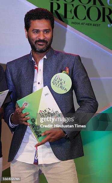 Indian choreographer turned director Prabhu Deva at the launch of 24th edition of Limca Book of Records ‘ Indian cinema special’ at FICCI Auditorium...