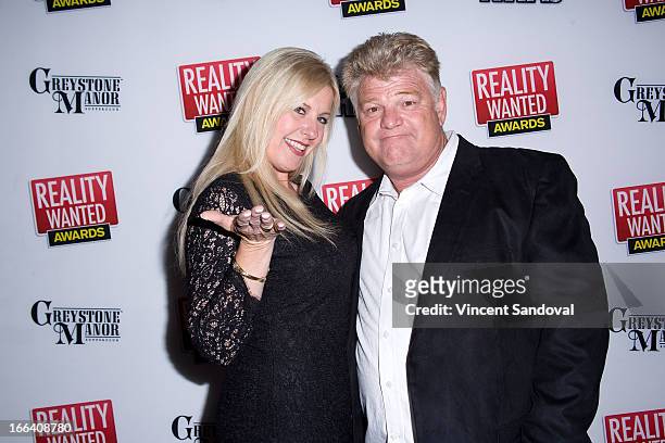 Tv personalities Laura Dotson and Don Dotson attends the 1st annual 'RealityWanted' Reality TV Awards show at Greystone Mansion on April 11, 2013 in...