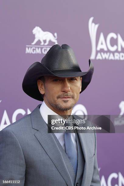 Tim McGraw on the Red Carpet at The 48th Annual Academy of Country Music Awards, which will be co-hosted by Luke Bryan and Blake Shelton, will be...