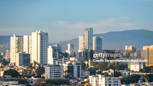 skyline at dawn in guadalajara, jalisco, mexico - jalisco state stock pictures, royalty-free photos & images