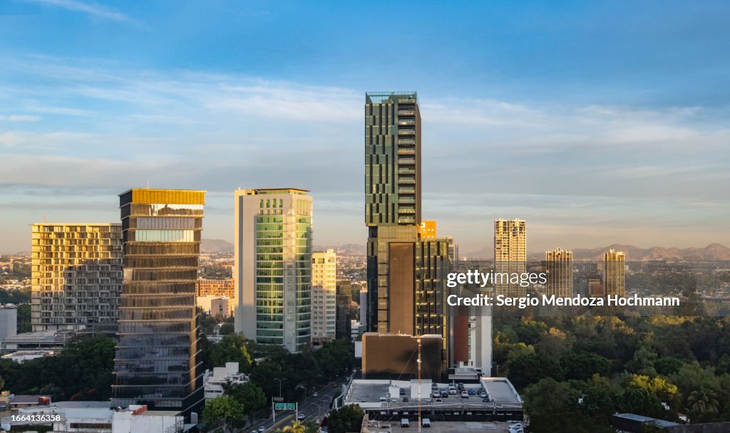 Skyline at dawn in Guadalajara, Jalisco, Mexico