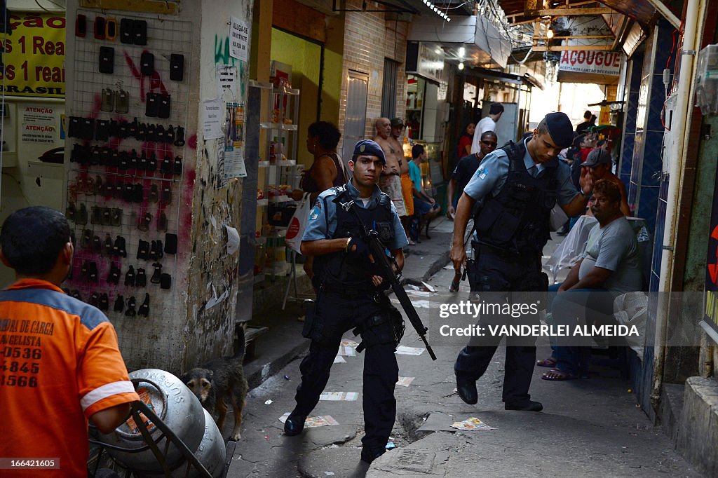 Bope Police Rio Brazilian BOPE police elite unit personnel patrol during an operation ...