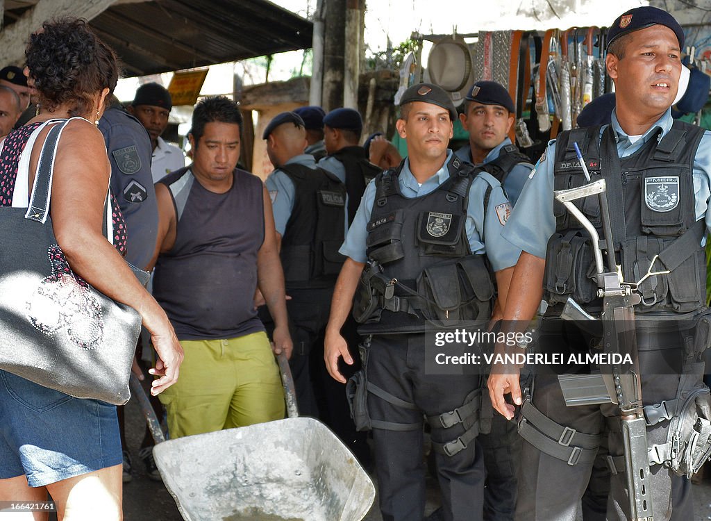 Bope Police Rio Brazilian BOPE police elite unit personnel patrol during an operation ...