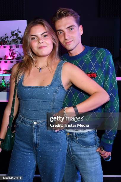 Countess Eloise van Oranje and Robbert Rodenburg during the Coca-Cola 3000 Launch at P61 Gallery & Blackhole Exhibition on September 13, 2023 in...