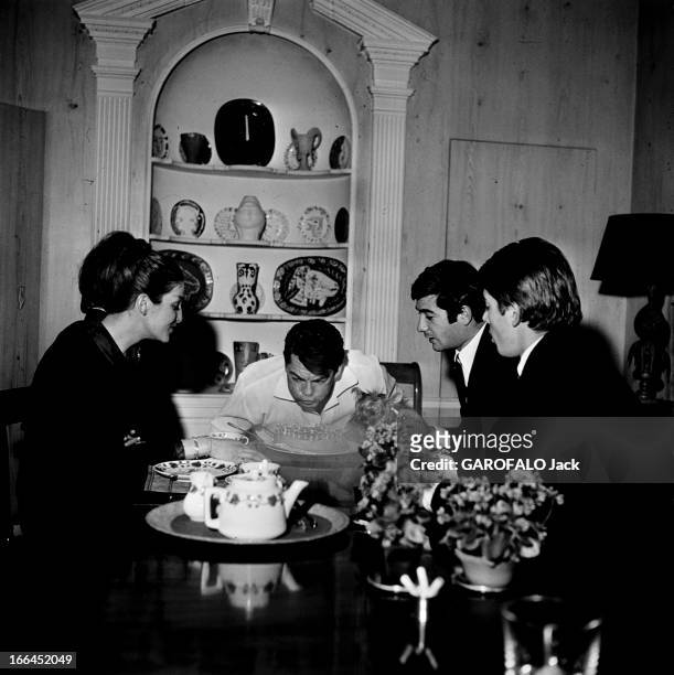 The 50Th Birthday Of Jean Marais. France, Marnes-la-Coquette, décembre 1963, on retrouve l'acteur Jean MARAIS à l'occasion de l'anniversaire de ses...
