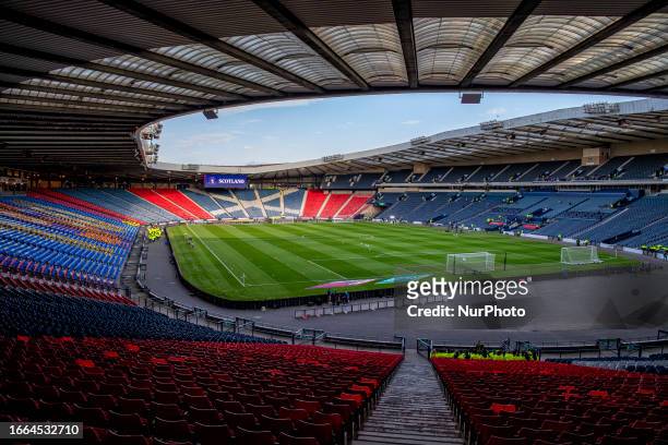 General view of inside the stadium during the 150th Anniversary Heritage Match between Scotland and England at Hampden Park, Glasgow on Tuesday 12th...