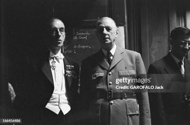 Marriage Of The Niece Of General Gaulle, Marie-Louise. Le 24 juillet 1957 en France, lors du mariage de Marie-Louise De Gaulle avec Hubert de...