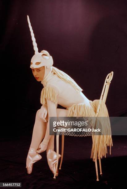 Liane Dayde In The Ballet 'La Dame A La Licorne'. Opéra de Paris - Janvier 1959- Reprise de 'LA DAME A LA LICORNE', chorégraphie de Heinz ROSEN,...