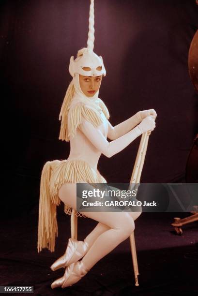 Liane Dayde In The Ballet 'La Dame A La Licorne'. Opéra de Paris - Janvier 1959- Reprise de 'LA DAME A LA LICORNE', chorégraphie de Heinz ROSEN,...