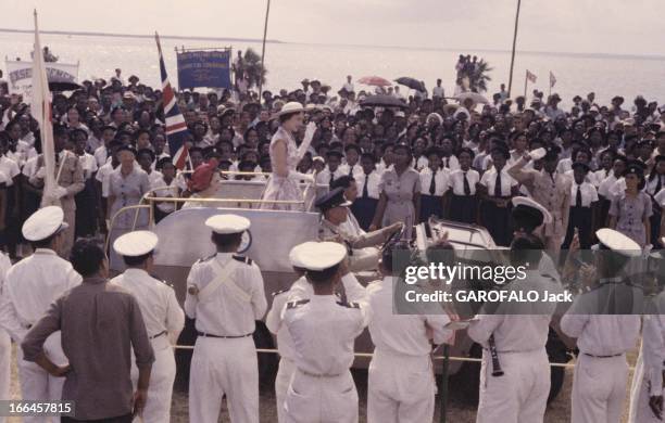 The Visit Of Princess Margaret In Trinidad, Island Of The State Of The Caribbean. Etat des Caraïbes- Trinidad. Visite de la Princesse MARGARET. La...