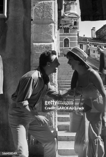 Antonella Lualdi At Venice Film Festival 1957. 27 août 1957, Festival du cinéma de Venise 1957 : la jeune comédienne italienne Antonella LUALDI avec...