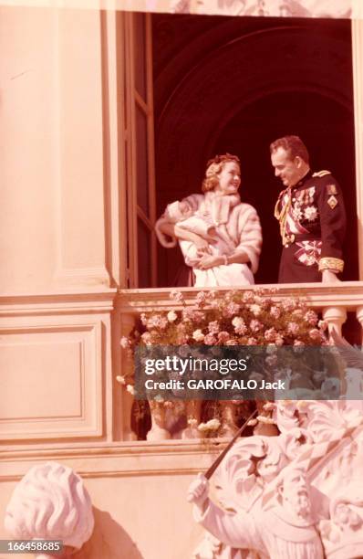 The Baptism Of Caroline Of Monaco. Principauté de Monaco- 3 mars 1957- Le baptême de Caroline DE MONACO. Portrait du prince Rainier DE MONACO, en...