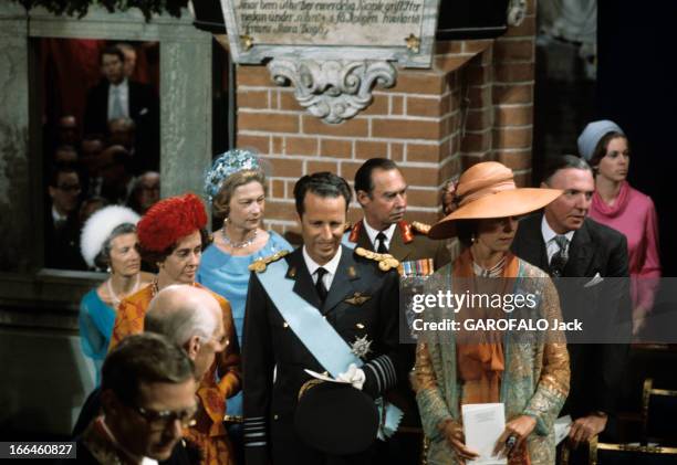 The Marriage Of King Gustav Carl Xvi Of Sweden With Silvia Sommerlath. Stockholm - 19 juin 1976 - A l'occasion du mariage du roi CARL-GUSTAV XVI DE...