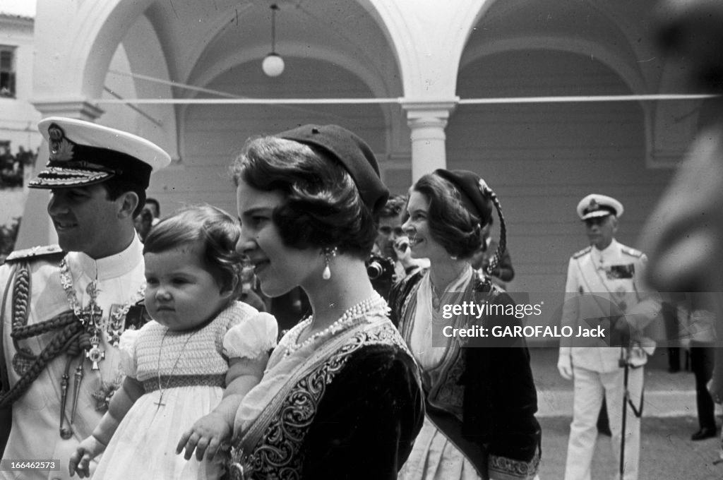 THE ROYAL FAMILY OF GREECE: CONSTANTIN II, ANNE-MARIE OF DENMARK AND THE PRINCESS ALEXIA