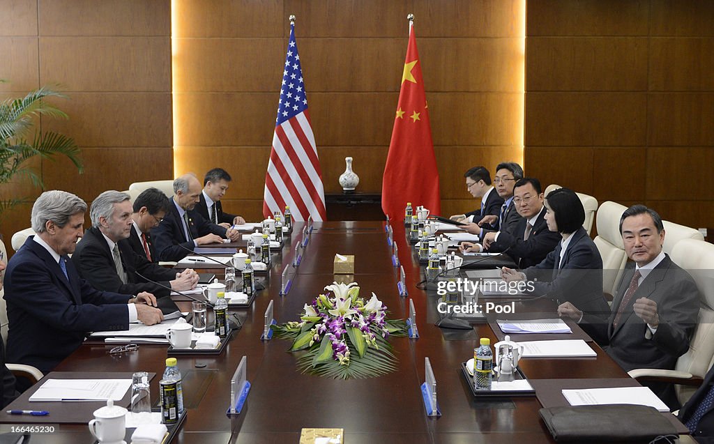 U.S. Secretary of State Kerry Meets With Chinese Foreign Minister