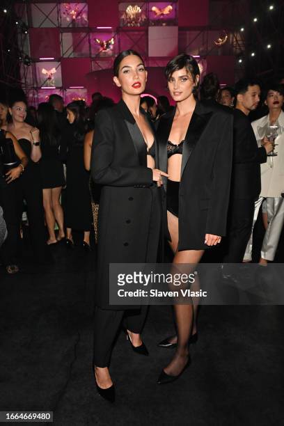 Lily Aldridge and Taylor Marie Hill attend as Victoria's Secret Celebrates The Tour '23 at The Manhattan Center on September 06, 2023 in New York...