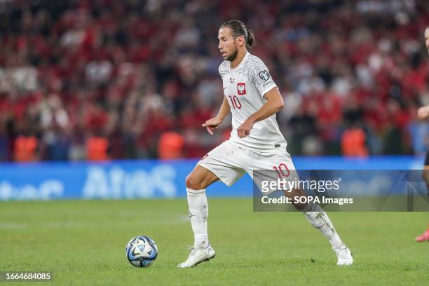 Grzegorz Krychowiak of Poland seen during the European Championship 2024-Qualifying round Match between Albania and Poland at Air Albania Stadium....