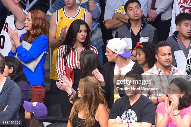 Vanessa Laine Bryant attends a basketball game between the Golden State Warriors and the Los Angeles Lakers at Staples Center on April 12, 2013 in...
