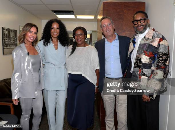Tammy Brook, Crystal McCrary, Joy Bivins, Tony Marx and Mitch S. Jackson attend FLY “Big Book Of Basketball” Book Conversation With Mitch S. Jackson,...
