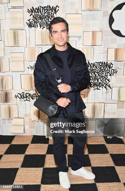 Alfonso Herrera attends The Montblanc "Library Spirit: Episodes From Around The World" NYC Launch Event at Stephan Weiss Studios on September 06,...