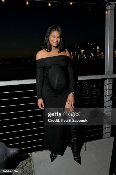 Chanel Iman attends the Breitling x Charlize Theron Navitimer "For The Journey" Launch on September 06, 2023 in New York City.