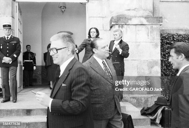 Developing A 12 Months Plan In Rambouillet By The Government Of Valery Giscard D'Estaing. Au château de RAMBOUILLET, en avril 1977, le président...