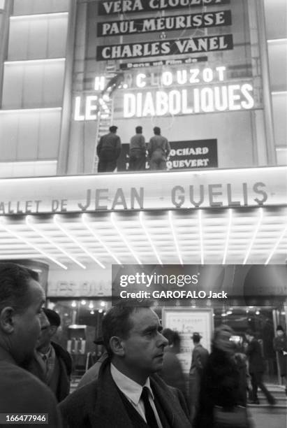 Henri-Georges And Vera Clouzot For The Release Of The Film 'Les Diaboliques'. Paris 1955, Henri-Georges CLOUZOT présente 'Les Diaboliques' adapté...